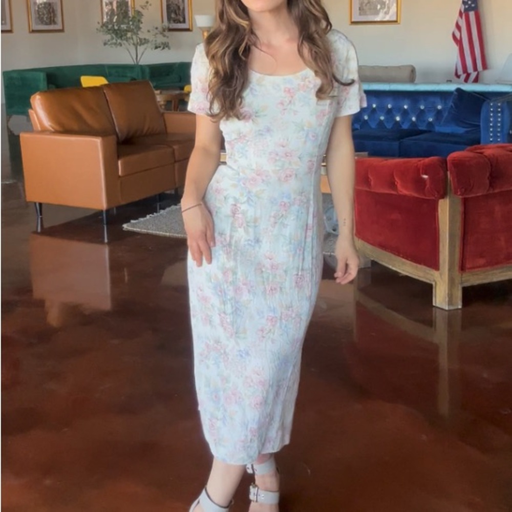 Floral Print Midi Dress